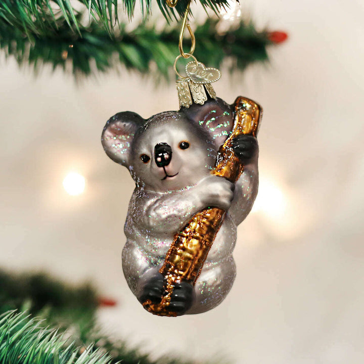 Old World Christmas Koala Bear Blown Glass Ornament