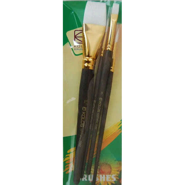 Kolos Set of paint brushes 7062. Synthetic Round/Flat. 2/2pc.