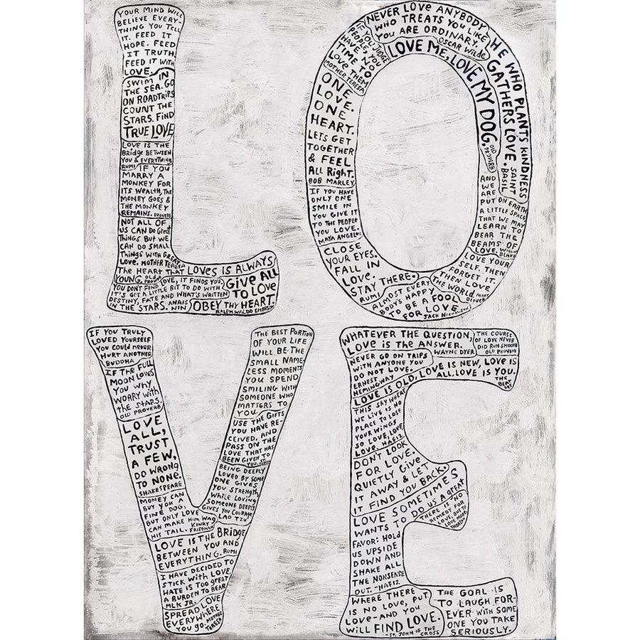 "L-O-V-E in White" Art Print - Quirks!