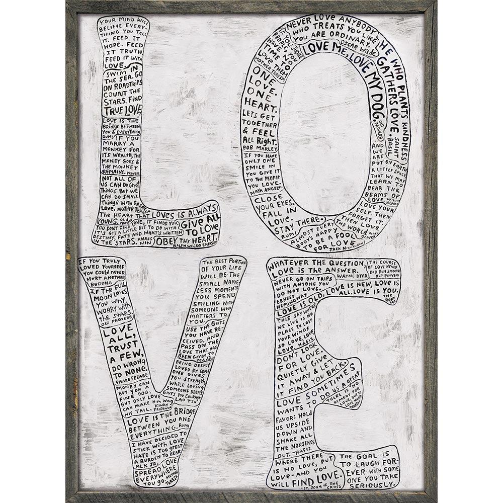 "L-O-V-E in White" Art Print - Quirks!