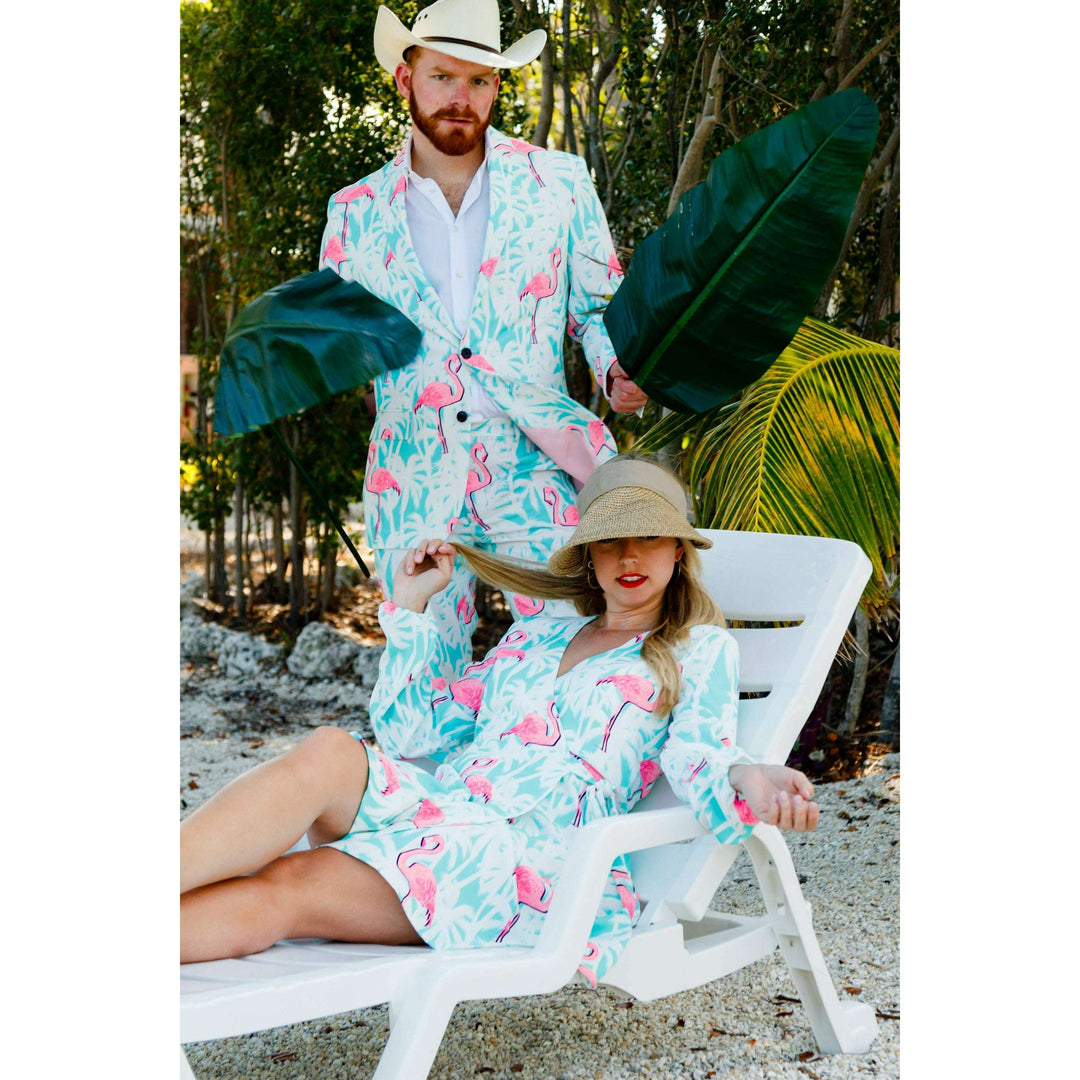 La Flamenca | Flamingos Wrap Dress