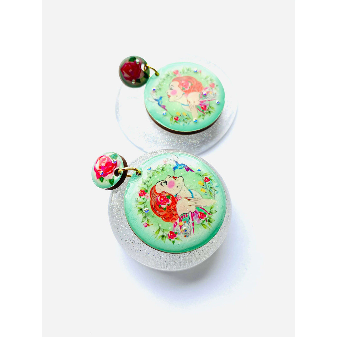 Lady and the Hummingbird Earrings by Rosie Rose Parker