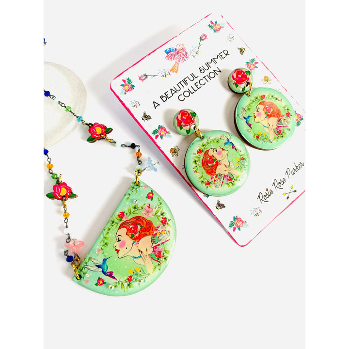 Lady and the Hummingbird Earrings by Rosie Rose Parker
