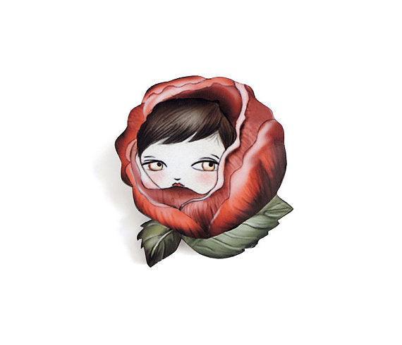 Lady Rose Brooch by LaliBlue - Quirks!