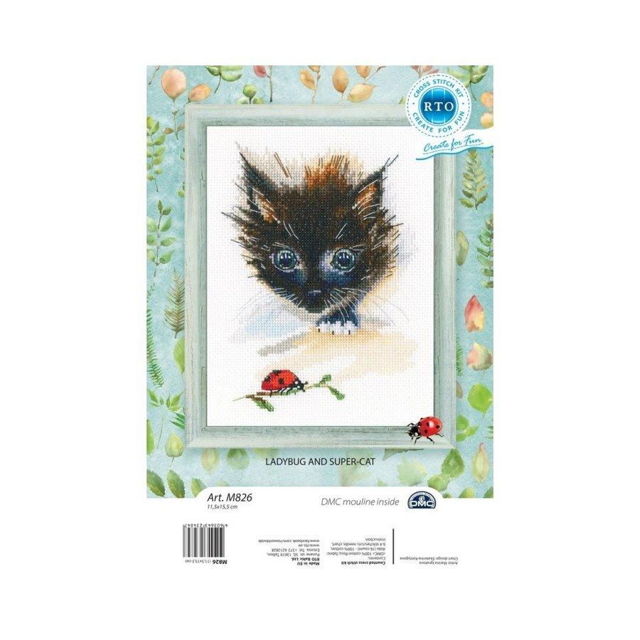 Ladybug and super-cat M826 Counted Cross Stitch Kit