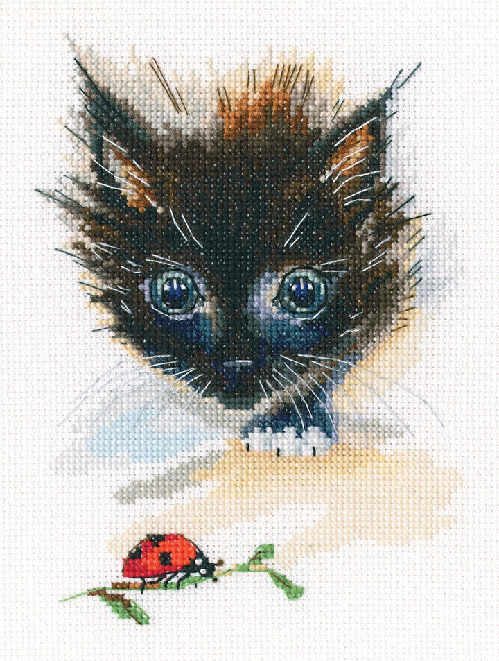 Ladybug and super-cat M826 Counted Cross Stitch Kit