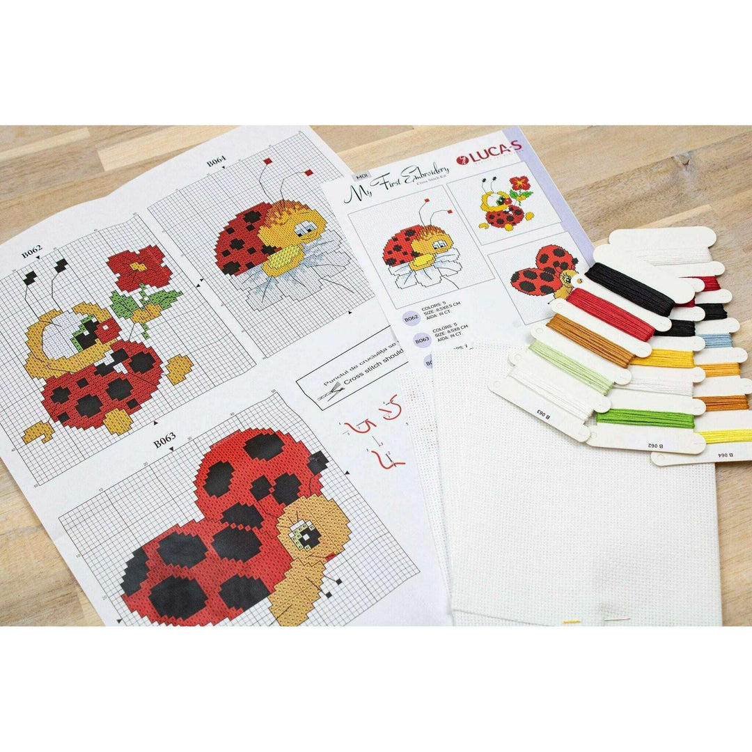 Ladybugs M01L Counted Cross-Stitch Kit for Beginners