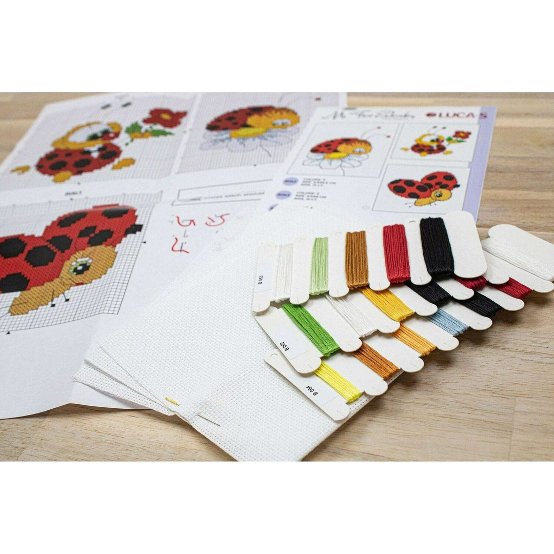 Ladybugs M01L Counted Cross-Stitch Kit for Beginners