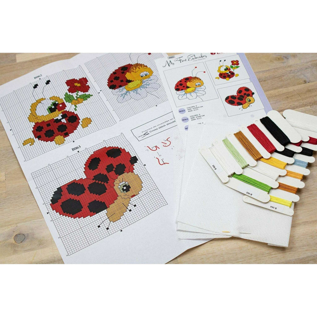 Ladybugs M01L Counted Cross-Stitch Kit for Beginners