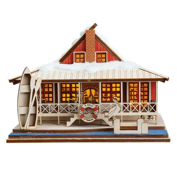 Old World Christmas Lake House Blown Glass Ornament
