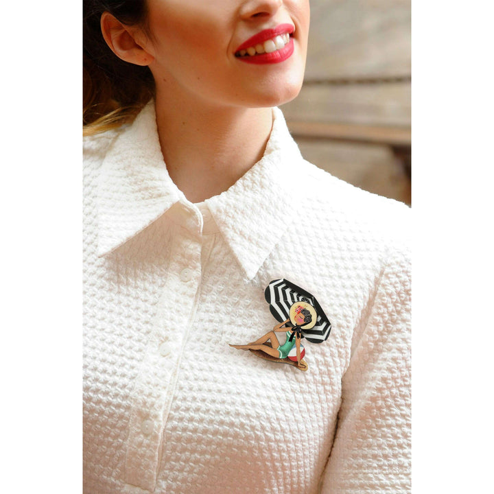 Beach Girl Brooch by Laliblue