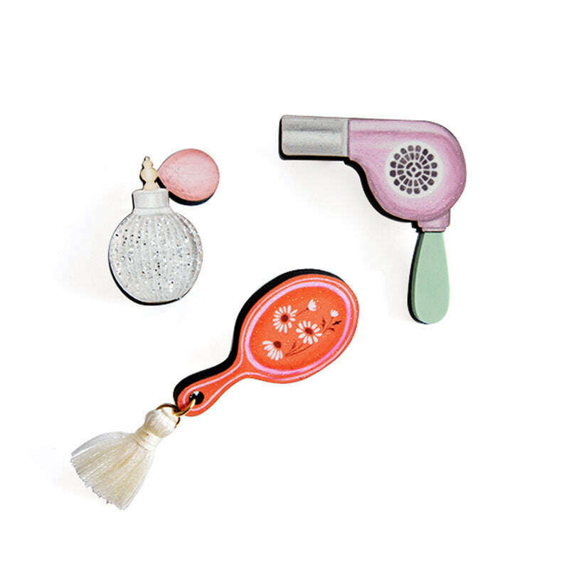Beauty Supplies Brooches Set of 3 by Laliblue