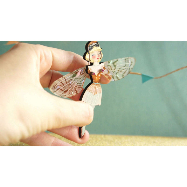 Butterfly Woman Halloween Brooch