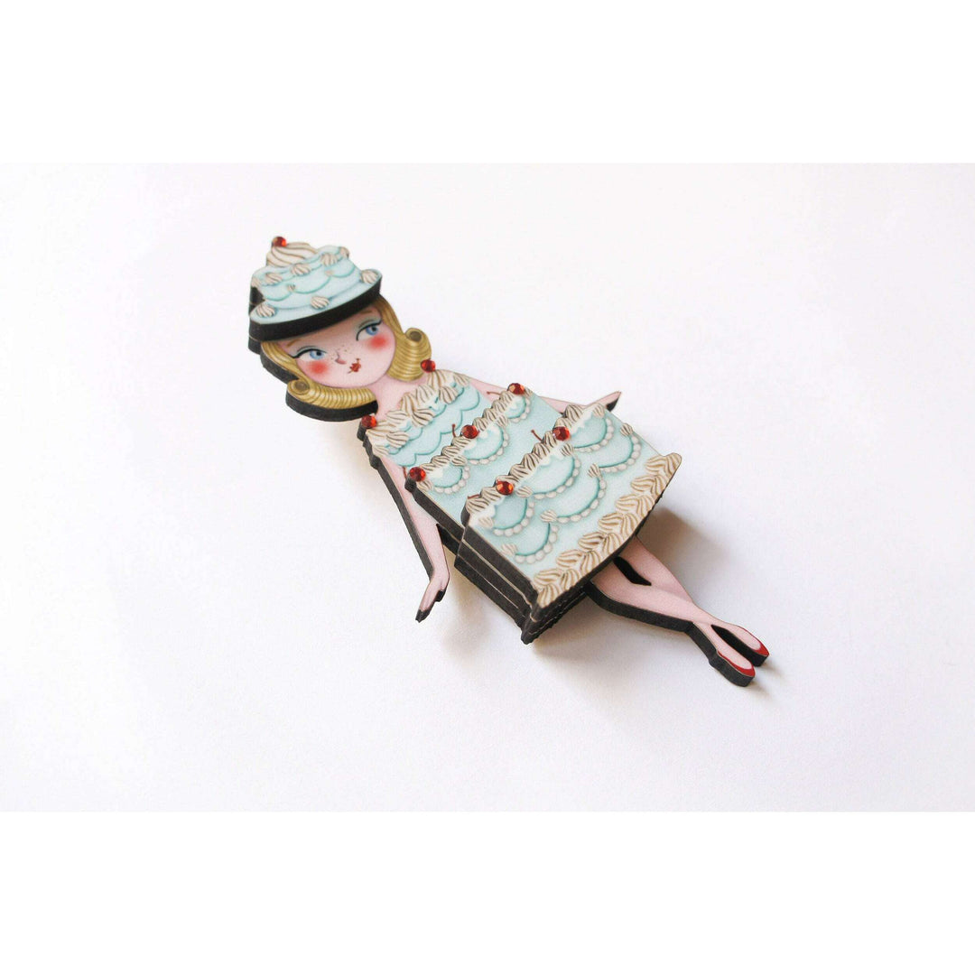 Cake Woman Brooch by Laliblue