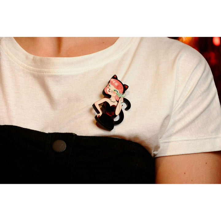 Cat Woman Brooch by Laliblue