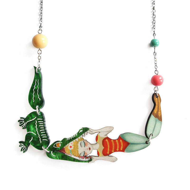 Crocodile Tamer Necklace by Laliblue