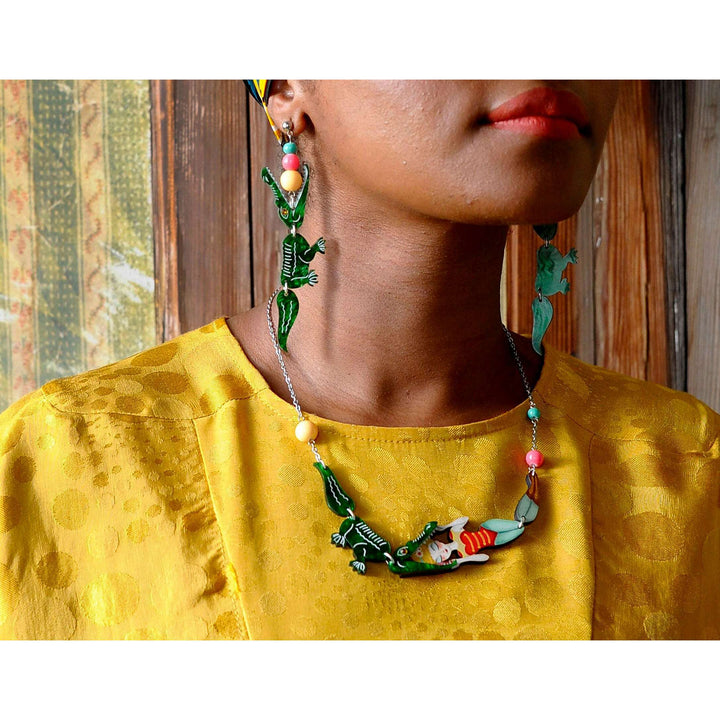 Crocodile Tamer Necklace by Laliblue