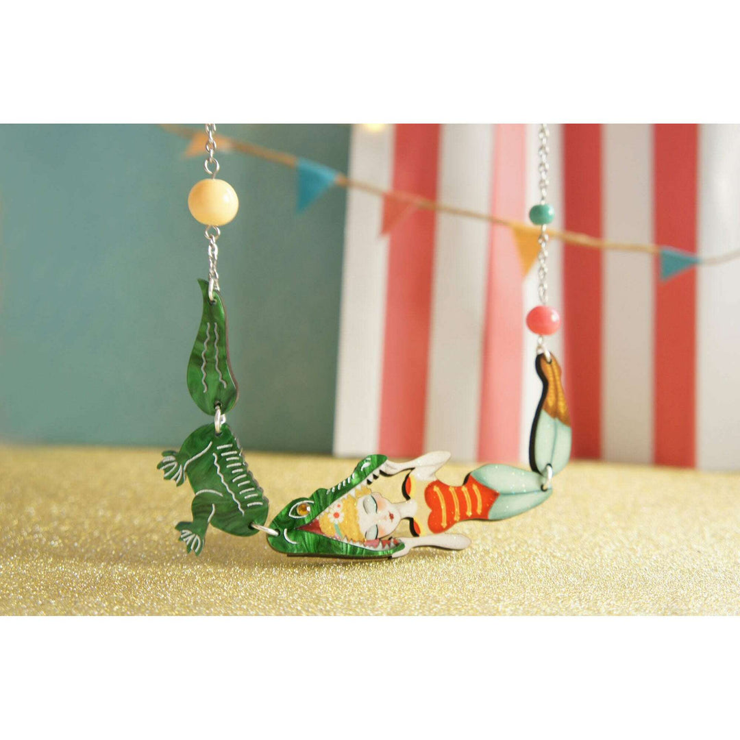 Crocodile Tamer Necklace by Laliblue