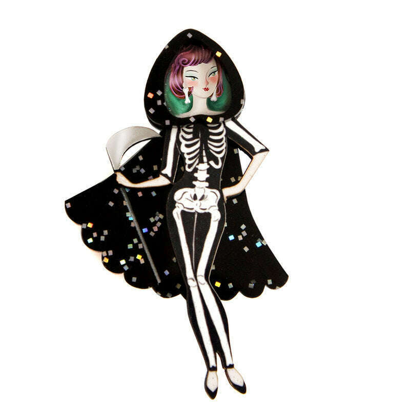 Death Girl Brooch by Laliblue