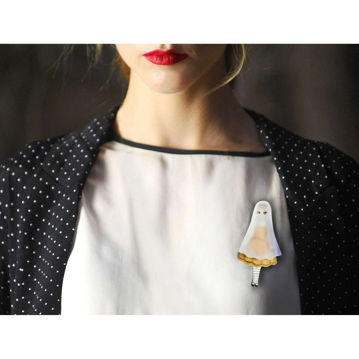 Ghost Girl Brooch by Laliblue