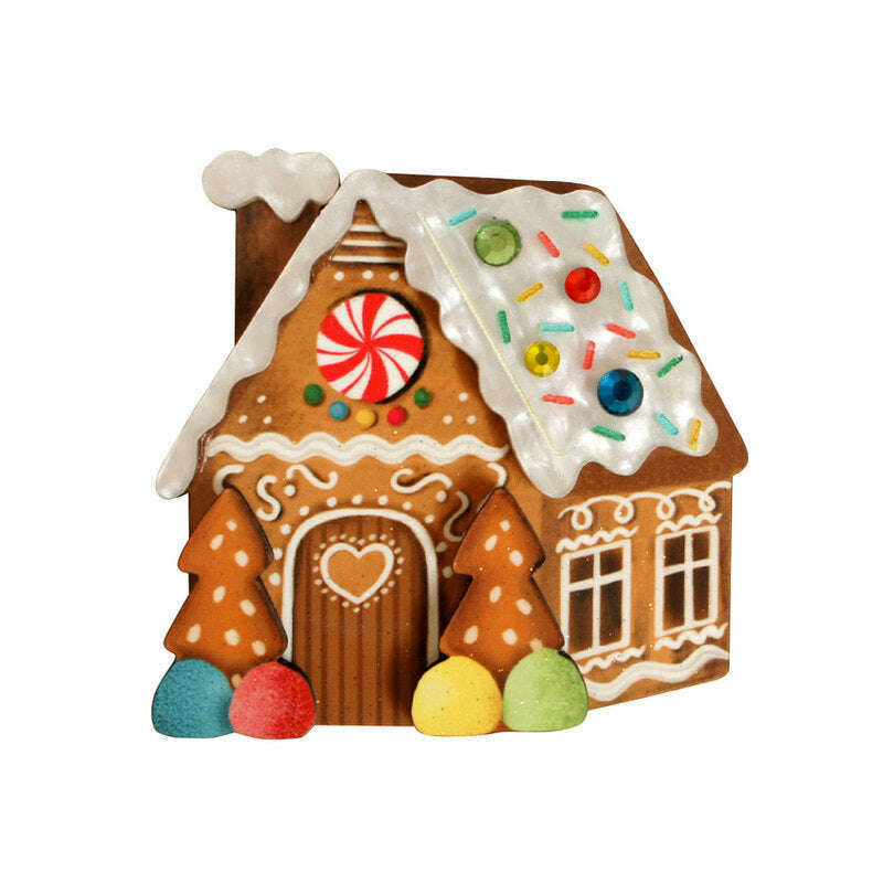 Gingerbread House Brooch by Laliblue