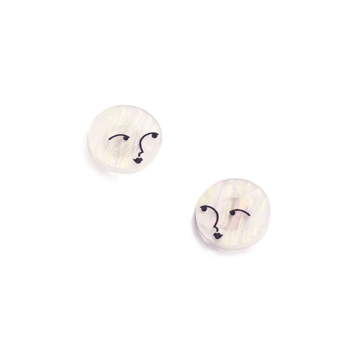 Hand and Moon Earrings by Laliblue