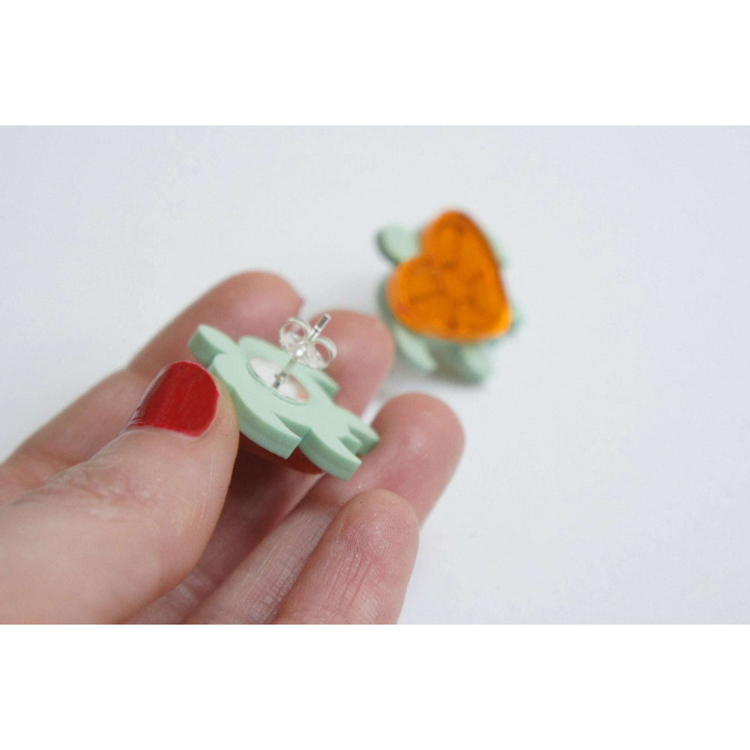 Heart Turtle Earrings by Laliblue
