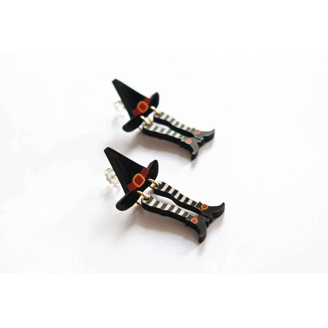 Hidden Witch Halloween Earrings by Laliblue
