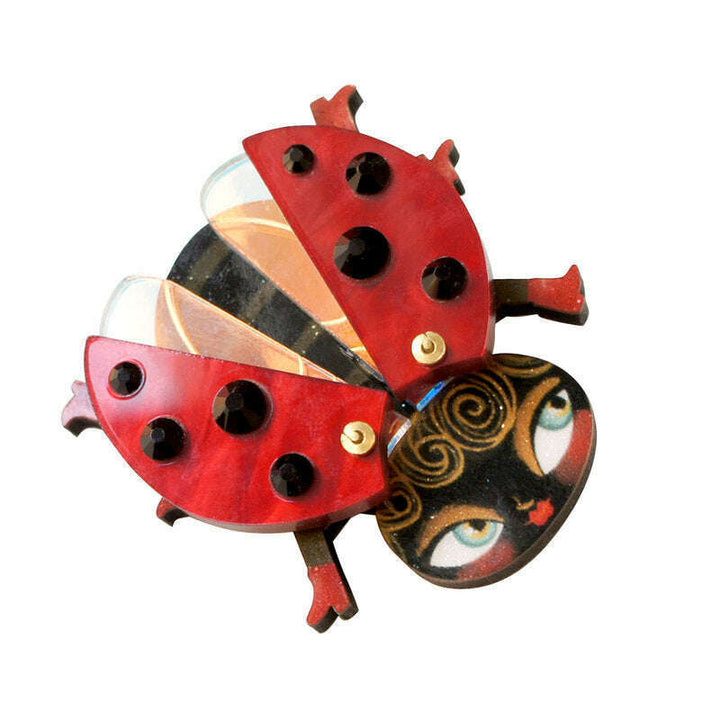 Ladybug Brooch by Laliblue