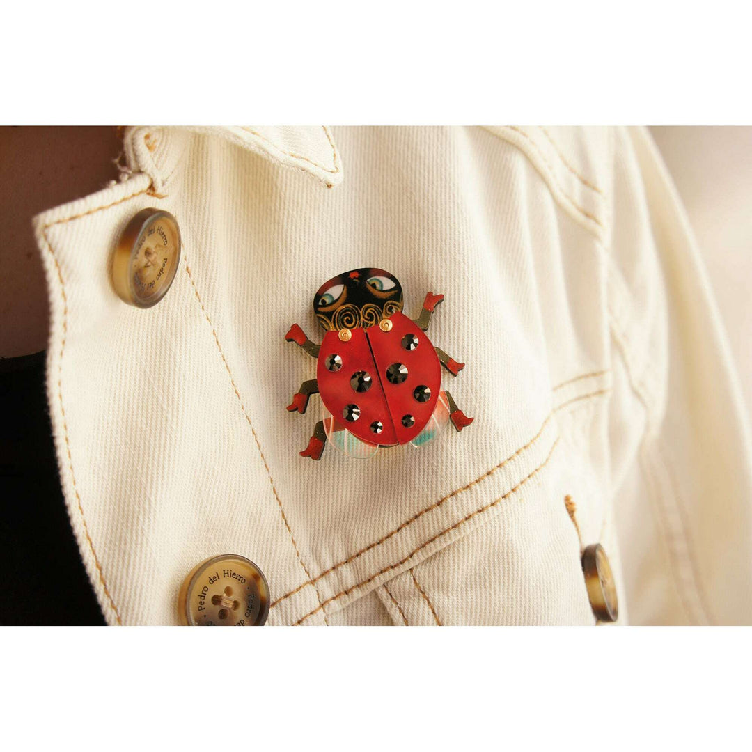 Ladybug Brooch by Laliblue