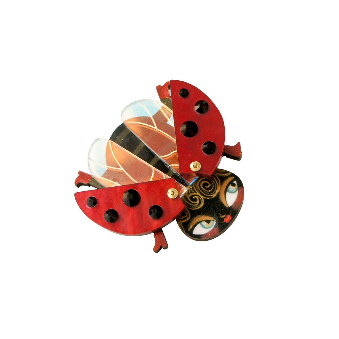 Ladybug Brooch by Laliblue