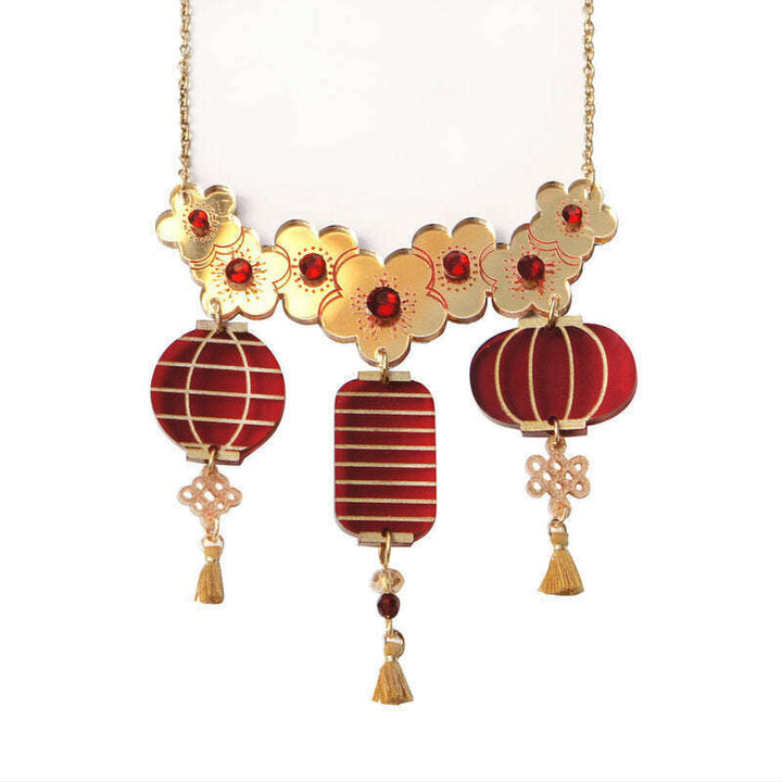 Lantern Party Necklace by Laliblue