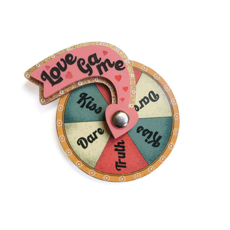 Love Game Brooch by Laliblue