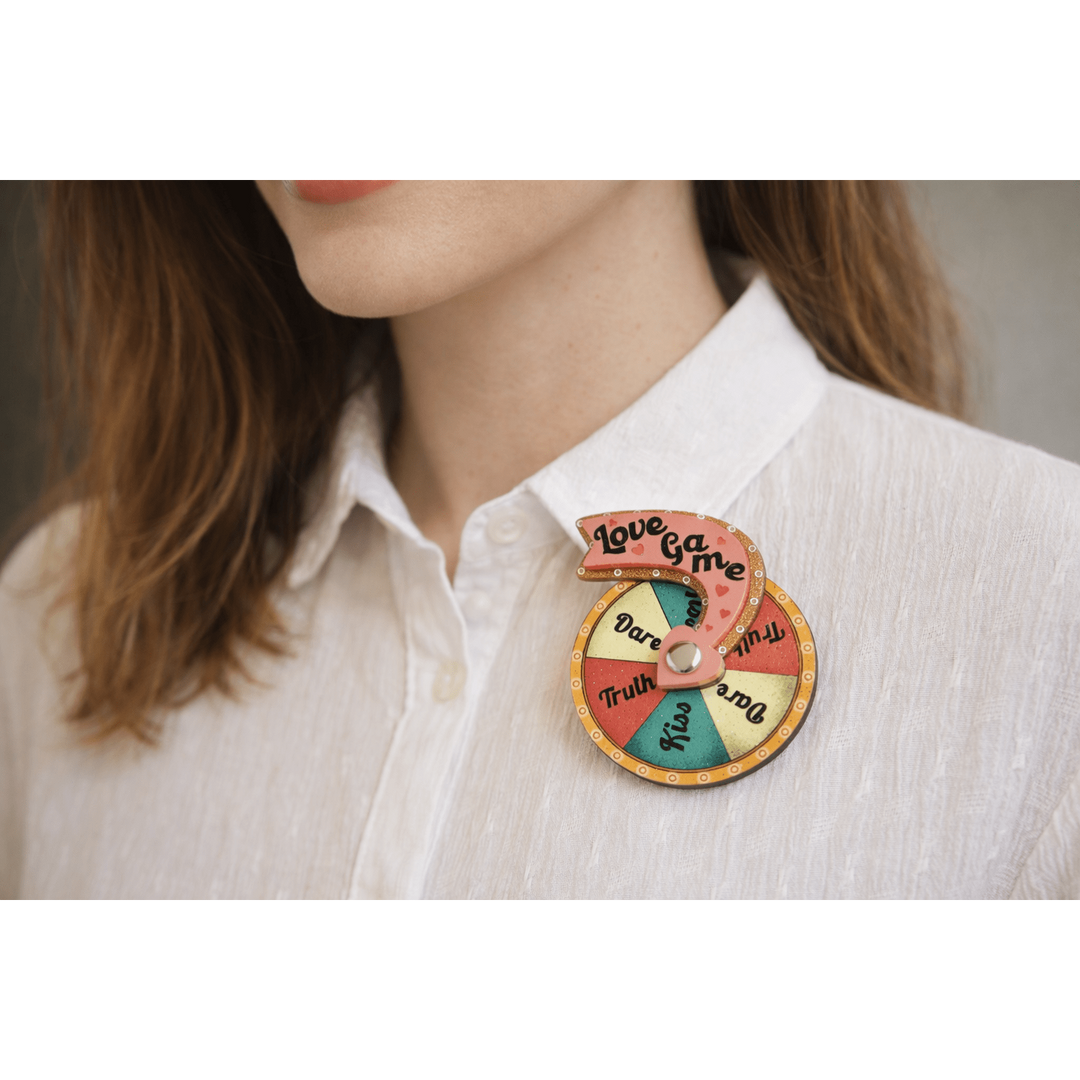 Love Game Brooch by Laliblue