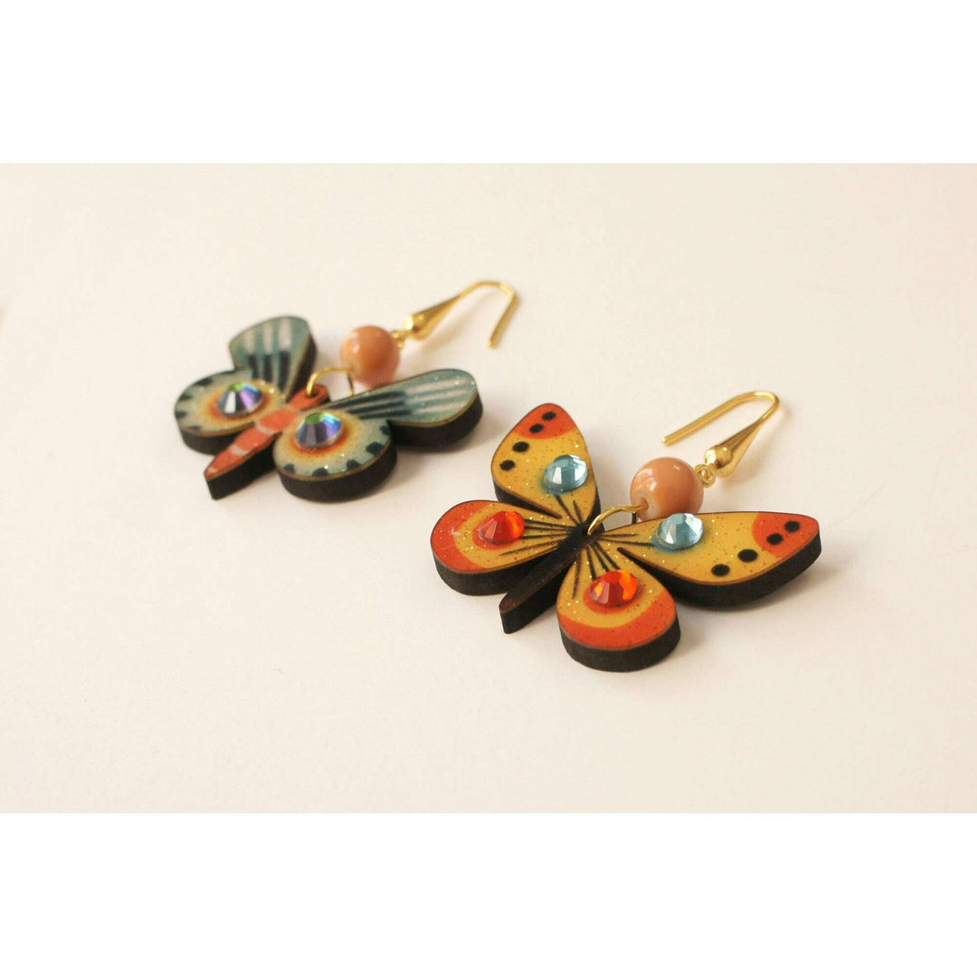 Multicolor Butterfly Earrings by Laliblue