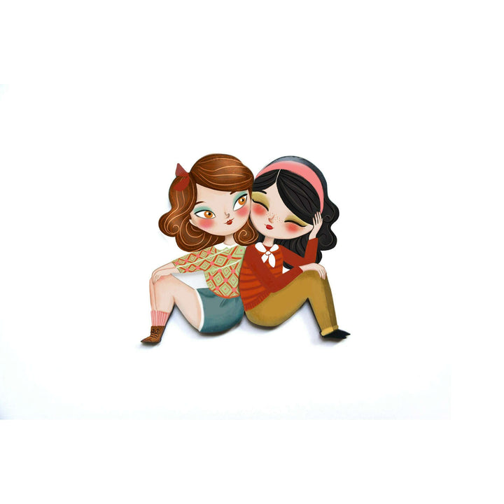 Puzzle with redhead girl brooch by Laliblue