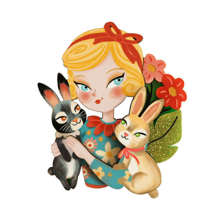 Rabbit Lover Brooch by Laliblue