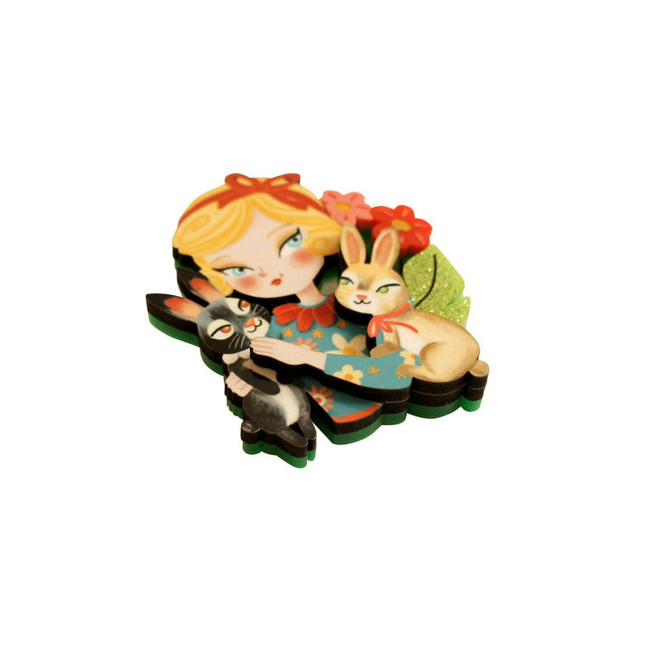 Rabbit Lover Brooch by Laliblue