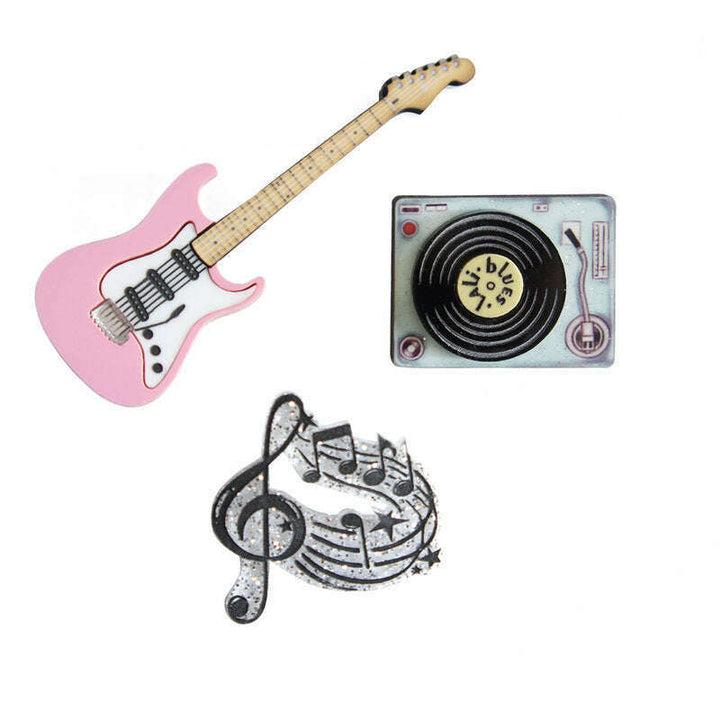 Rock and Roll Brooches Set of 3 by Laliblue