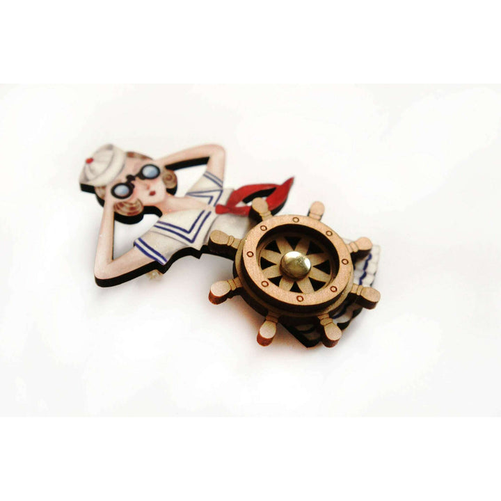 Sailor Pin Up Brooch by Laliblue