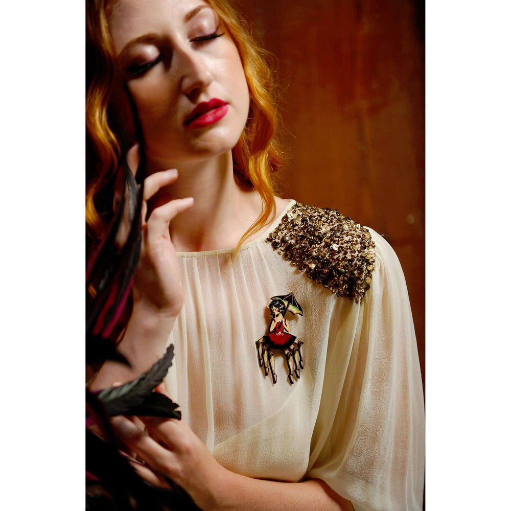 Spider Woman Halloween Brooch