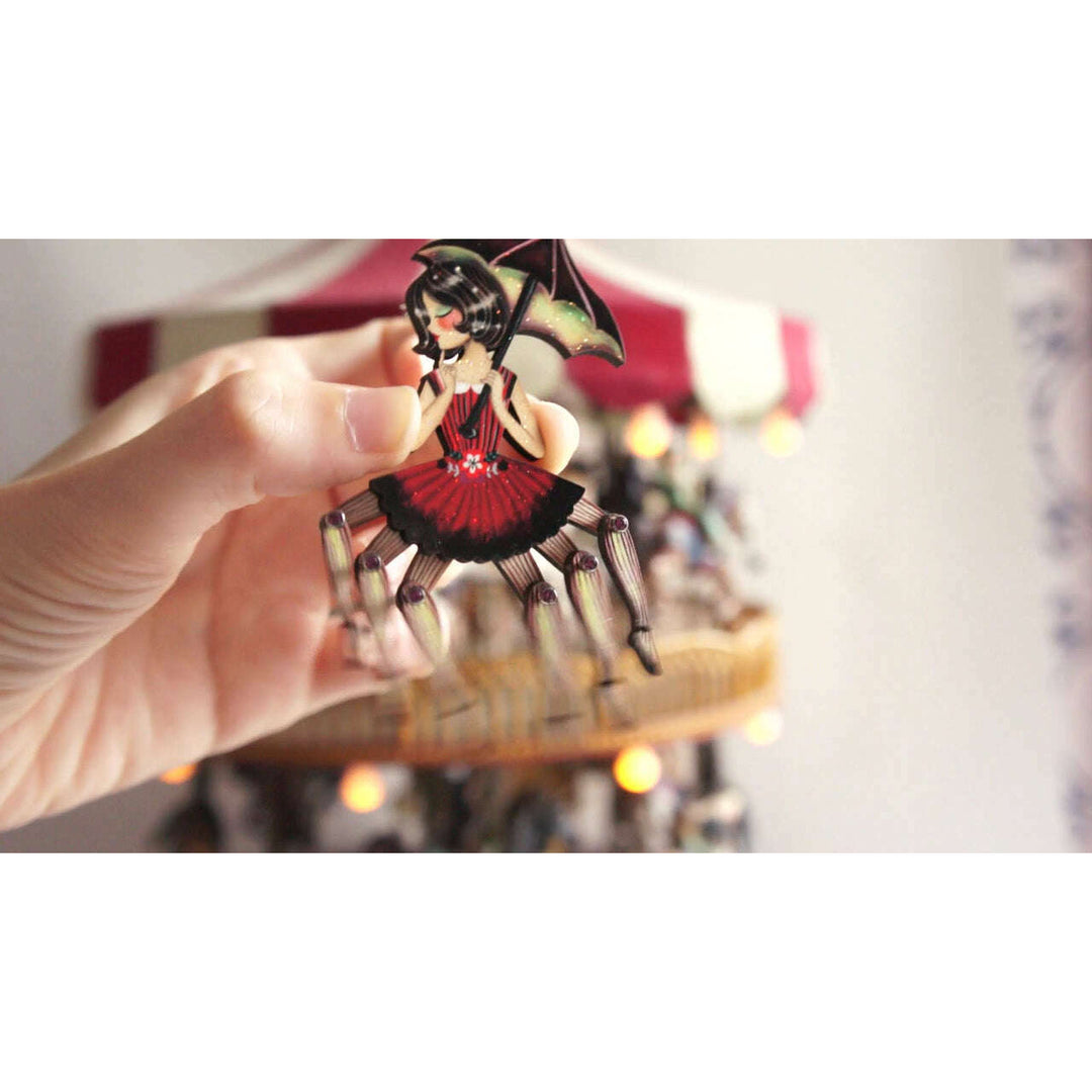 Spider Woman with Web Brooch by Laliblue