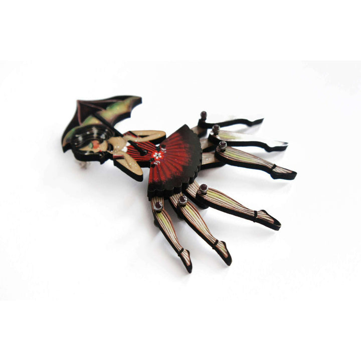Spider Woman with Web Brooch by Laliblue