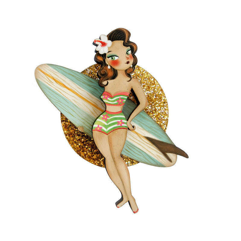 Surfer Girl Brooch