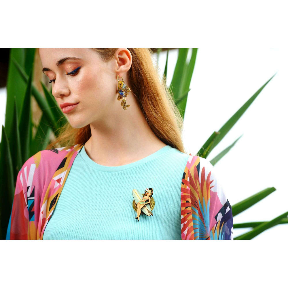 Surfer Girl Brooch