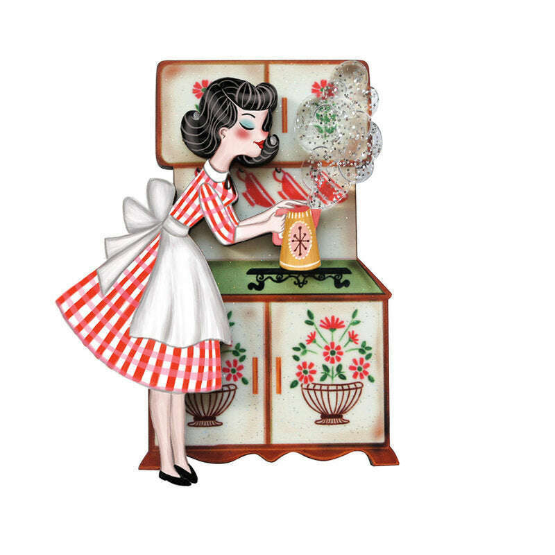Tea Pin Up Brooch by Laliblue