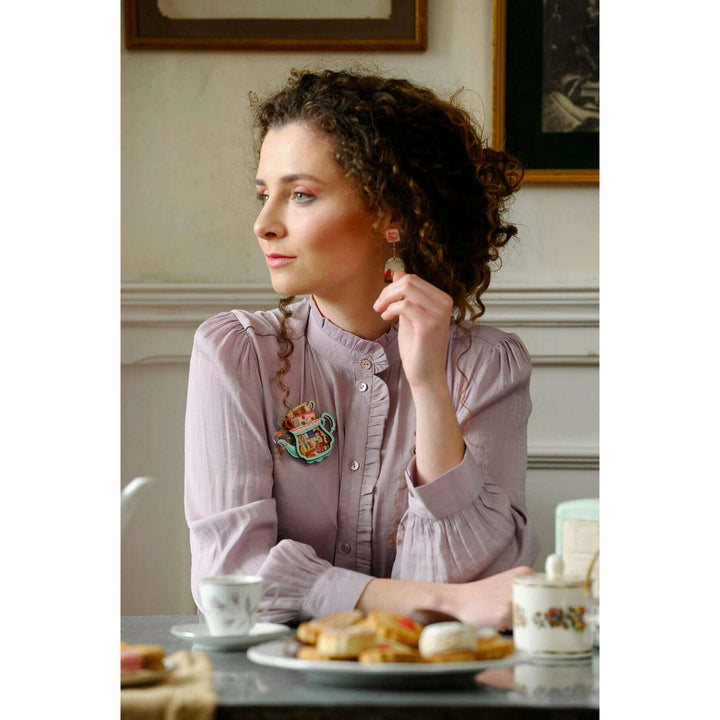 Teapot House Brooch by Laliblue