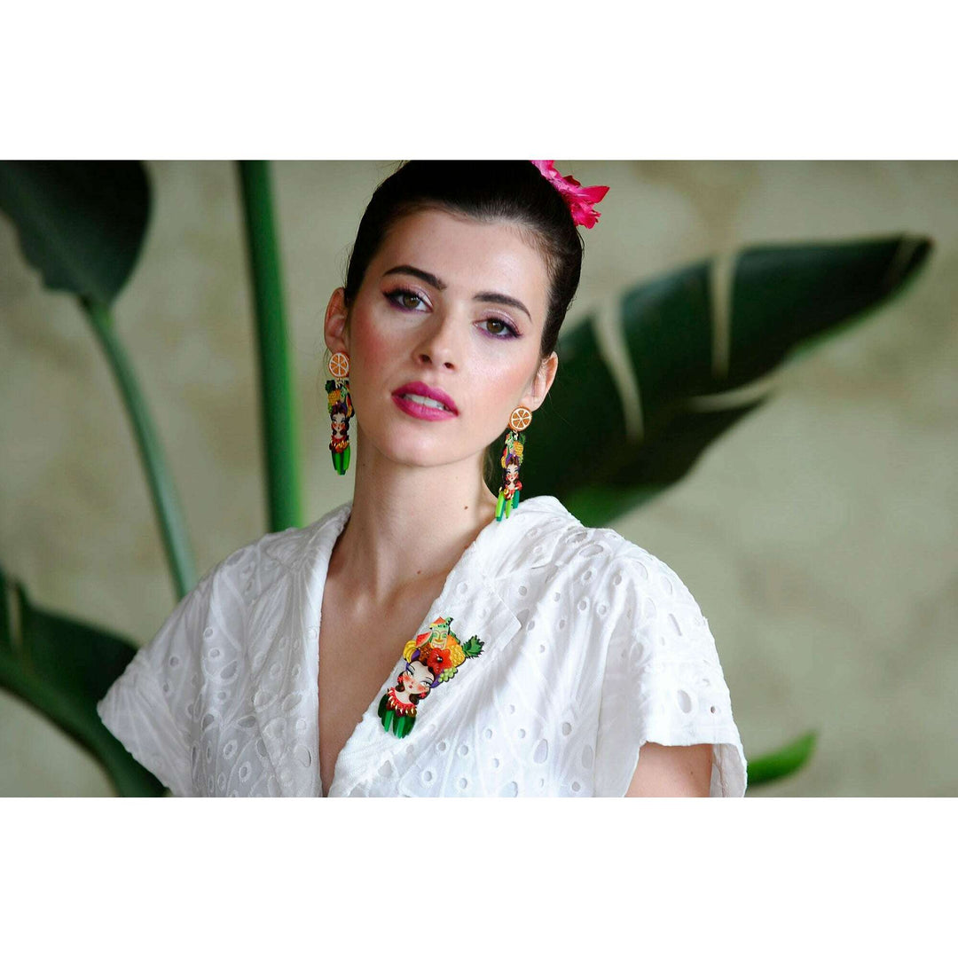 Tropical Tiki Girl Earrings