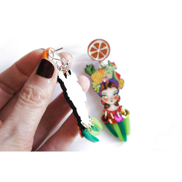 Tropical Tiki Girl Earrings
