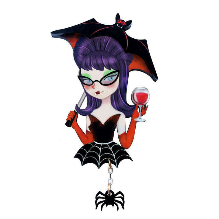 Vampiress w/ Wine Brooch by Laliblue